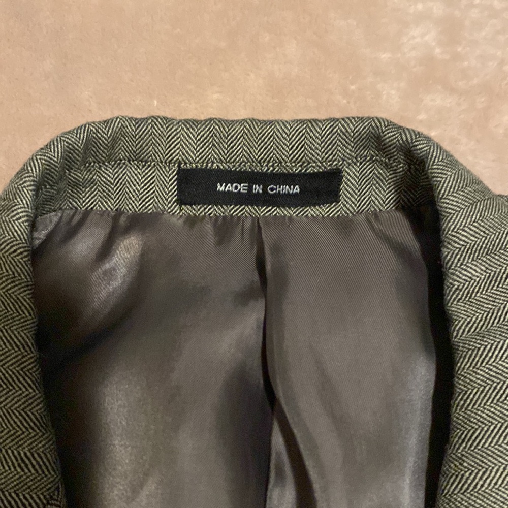 Lauren by Ralph Lauren Men Herringbone Silk & Wool 46R Blazer - Picture 8 of 14